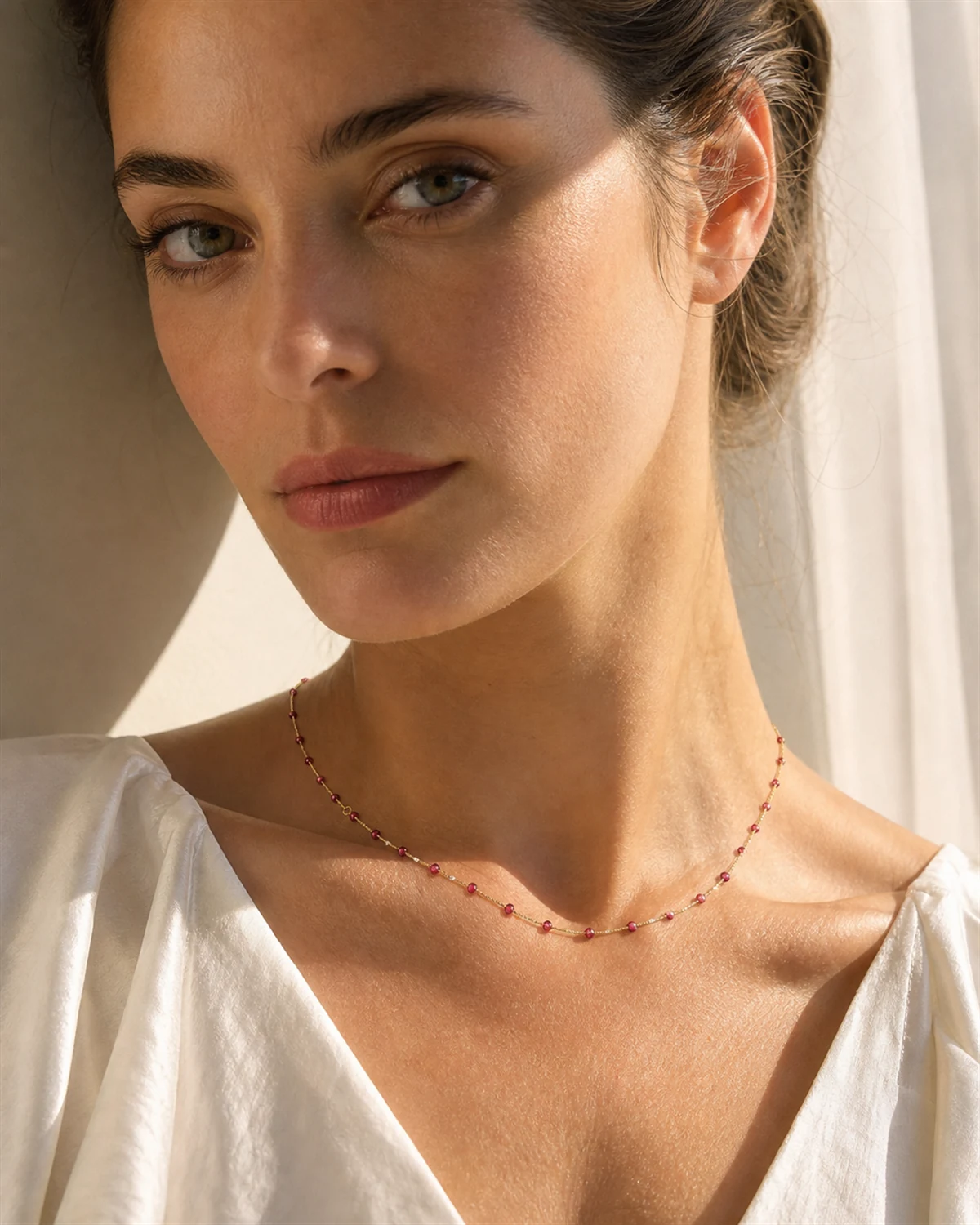 Colar Verona em Ouro 18K com Rubis Naturais