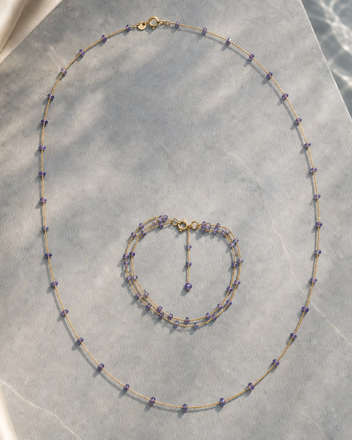 Conjunto Lago di Como em Ouro 18K com Safiras Naturais