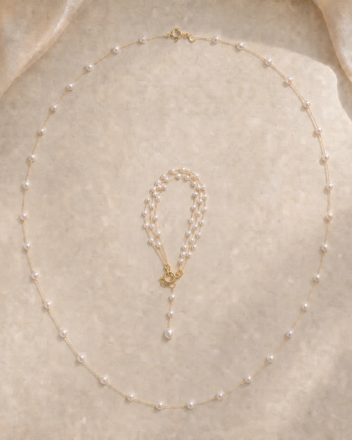 Conjunto Portofino em Ouro 18K com Pérolas Naturais
