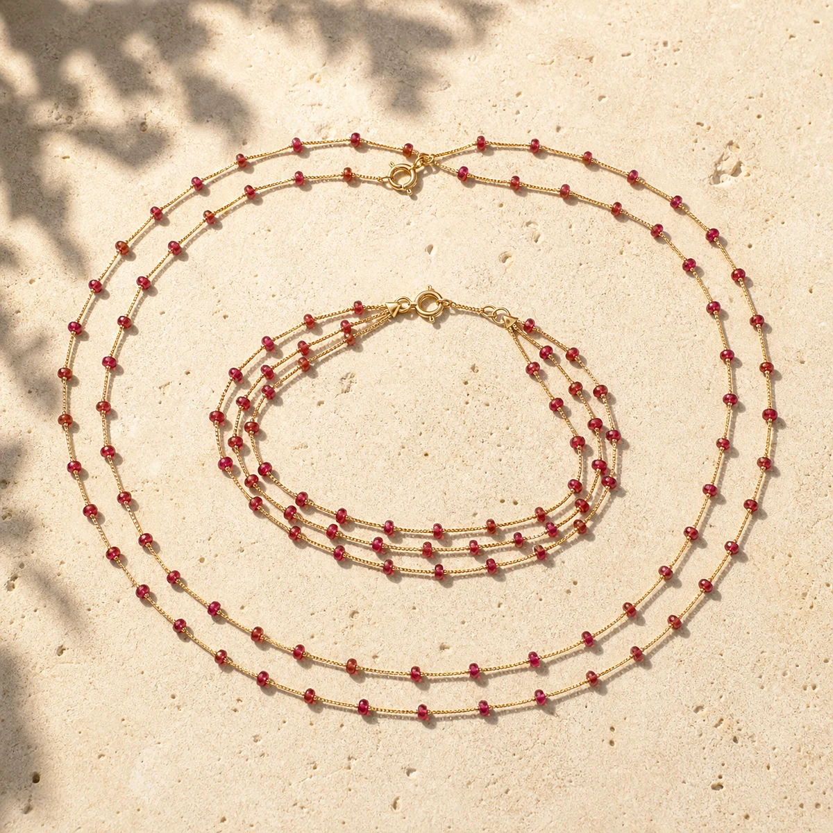 Conjunto Verona em Ouro 18K com Rubis Naturais